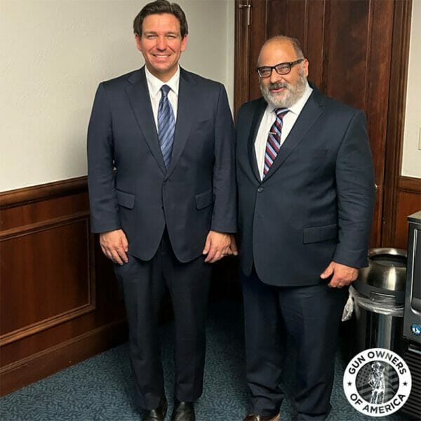 John Velleco, GOA's Executive Vice President with Governor DeSantis