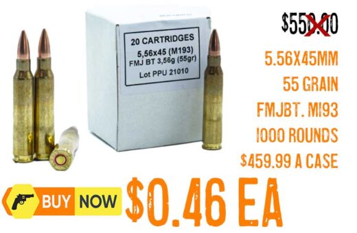 Prvi Partizan 5.56x45mm 55 Grain FMJBT M193 lowest price dec2025