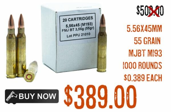 Prvi Partizan 5.56x45mm 55 Grain FMJBT M193 sale deal discount