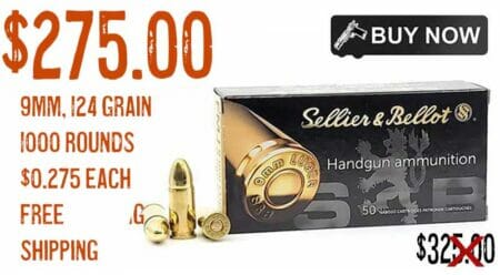 Sellier & Bellot 9mm 124 Grain FMJ 1,000 Rounds bereli arpil2023