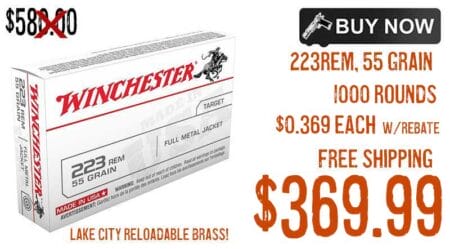 Winchester .223 Rem 55 Grain Lake City FMJ 500rnds Sale Aug2023