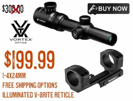 Vortex Optics Crossfire II 1-4X24Mm Scope V-Brite Reticle & Mount Sale Deal Discount