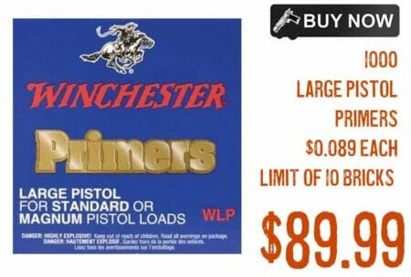 Winchester Large Pistol Primer 1000Rd Limit Of 10 Bricks