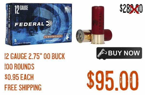 Federal PowerShok 12 Gauge 2.75" 00 Buck Magnum Buckshot Sale