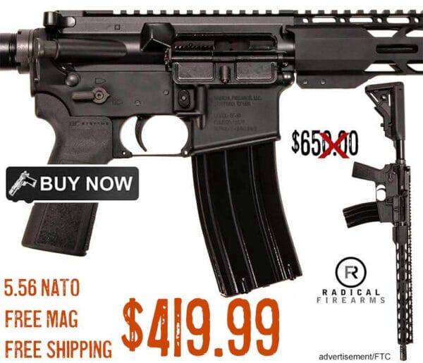 Radical Firearms 5.56 NATO Blk 16" AR15 Rifle lowest price feb2024