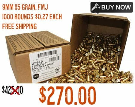 Remington UMC 9mm 115 Grain FMJ Bulk Pack 1000 Rounds june2023aaa