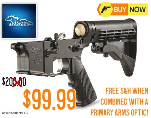 Anderson AR-15 Complete Assembled AR Lower lowest price ever april2025