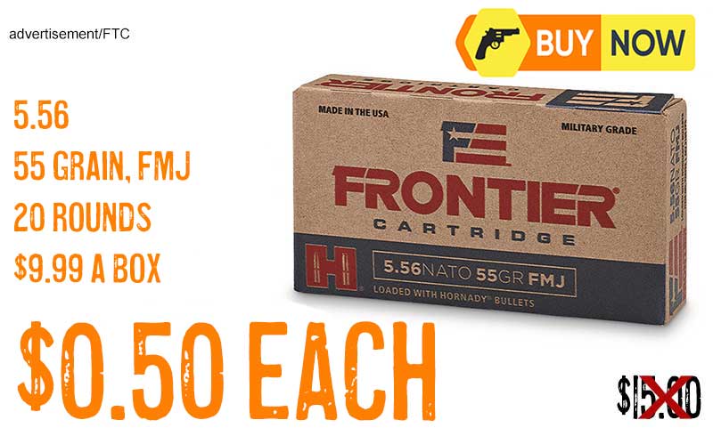 Hornady Frontier 5.56x45mm NATO, FMJ, 55 Grain Ammo Deal april2025