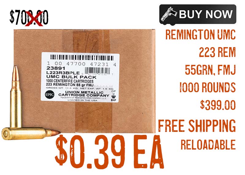Remington Umc 223 Remington 55 Grain Full Metal Jacket sale deal discount july2023aaa