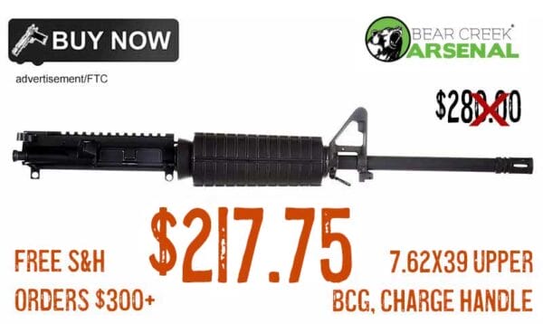 Bear Creek Arsenal BC-15 7.62x39 Complete Upper april2024