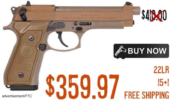 Beretta M9 22 Long Rifle FDE Pistol $359.97 FREE Shipping