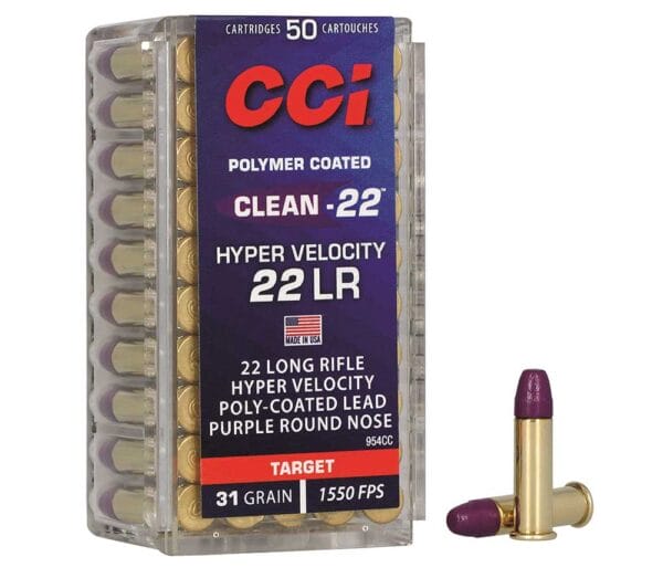 CCI Clean-22 Hyper Velocity 22 LR Rimfire Ammunition