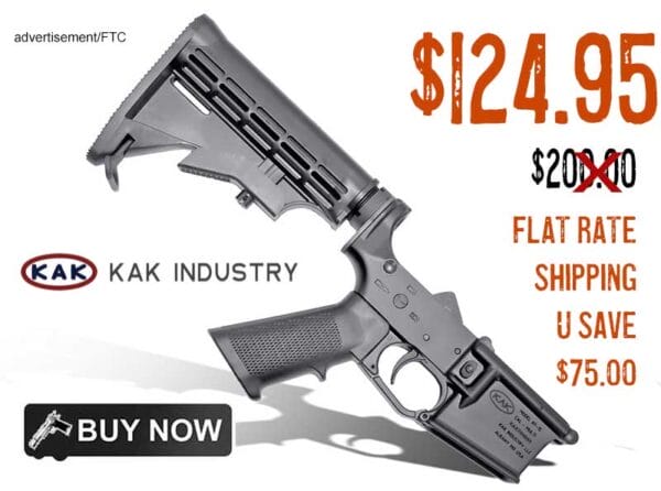 KAK Industry Complete KF-15 Forged AR15 Lower Receiver sale deal discount