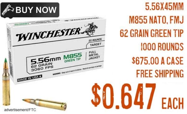 PMC X-Tac M855 Green Tip, 5.56x45mm NATO, FMJ, 62 Grain nov2023