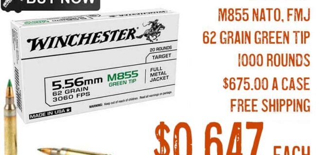 PMC X-Tac M855 Green Tip, 5.56x45mm NATO, FMJ, 62 Grain nov2023