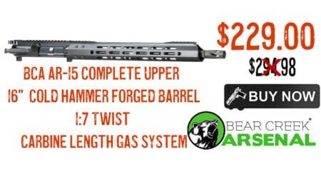 Bear Creek BC-15 5.56 Complete Upper Rear Charging $229.00