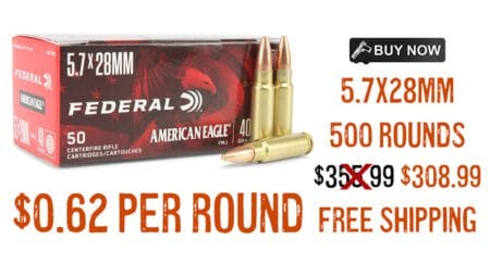 Federal American Eagle 5.7x28mm 40gr Case of 500 $308.99 & Free Shipping!