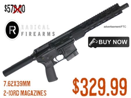 Radical Firearms RF-15 7.62x39mm Pistol 2-10rd Mags $329.99