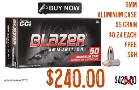 CCI Blazer 9mm 115gr Full Metal Jacket Aluminum Case Ammo Best Price oct2023