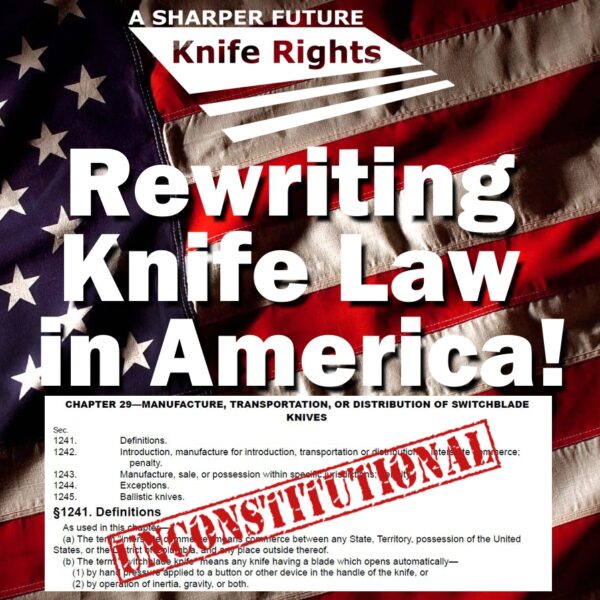 Motion For Summary Judgment Filed in Knife Rights' Lawsuit to End Unconstitutional Federal Switchblade Act