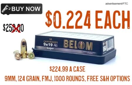 BELOM 9mm 124 Grain FMJ Ammo lowest price