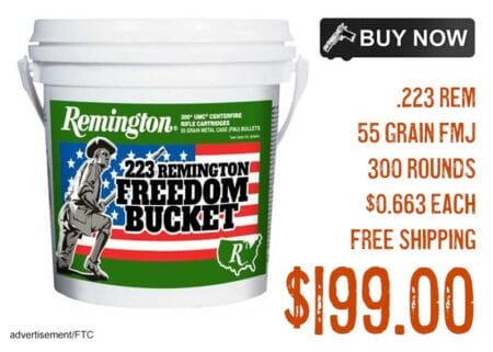 Remington UMC .223 Rem, 55 Grain FMJ 300 Round Bucket lowest price