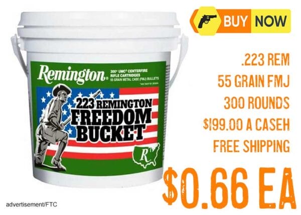Remington UMC .223 Rem, 55 Grain FMJ 300 Round Bucket lowest price april2025