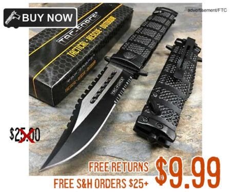 TAC Force Spring Assisted Open SAWBACK BOWIE Tactical Rescue Pocket Knife lowest price dec2023