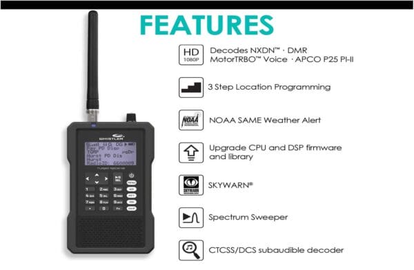 Whistler TRX-1 Handheld Digital Scanner Radio