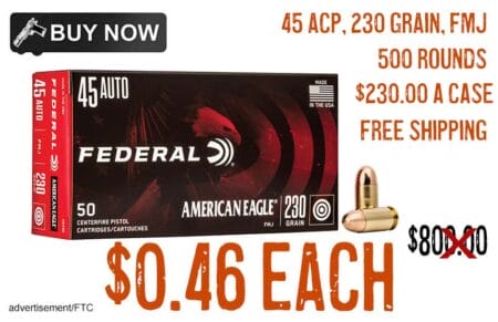 American Eagle 45ACP 230Grain FMJ Ammo lowest price dec2023