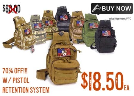 RTAC Tactical Sling Pack Pistol Retention System lowest price