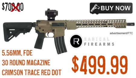 Radical Firearms RF-15 5.56mm FDE Rifle Crimson Trace Red Dot low price