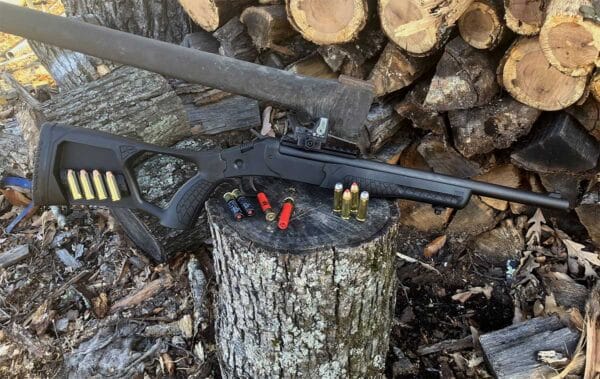 Rossi Survival Rifle 410 bore 45 colt life style