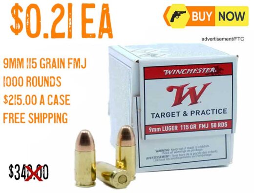 Winchester Target & Practice 9mm 115 Grain FMJ Rebate Sale jan2025
