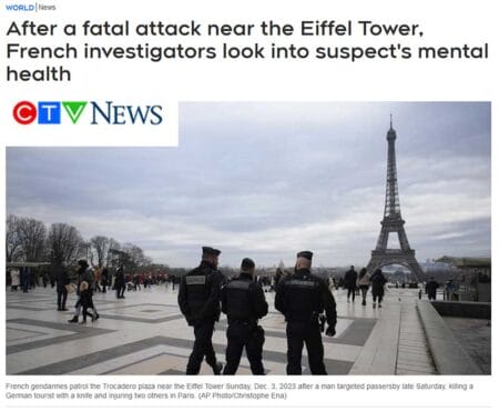 fatal attack near the Eiffel Tower