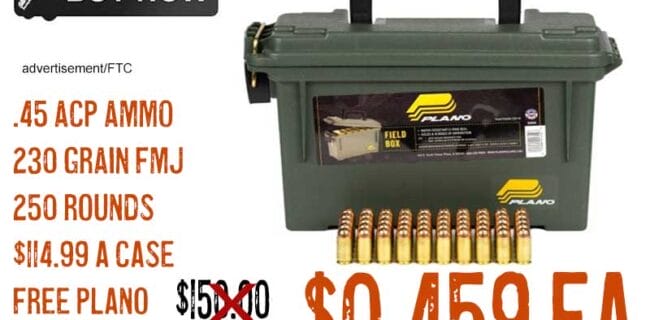 AAC .45 ACP Ammo 230 Grain FMJ free ammo can lowest price