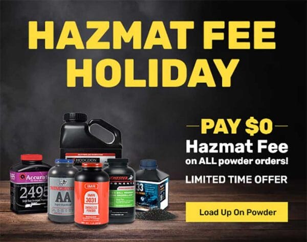 Brownells NO HAZMAT Fees Banner