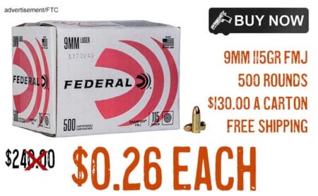 Federal 9mm 115Gr FMJ Training 500 Rounds lowest price