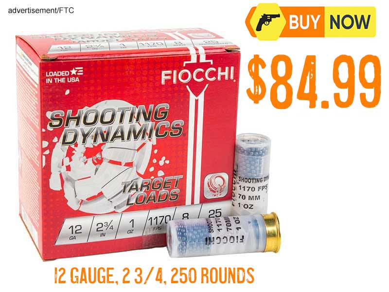 Fiocchi Shooting Dynamics 12 GA 2.75 250 rd Case lowest price nov2025