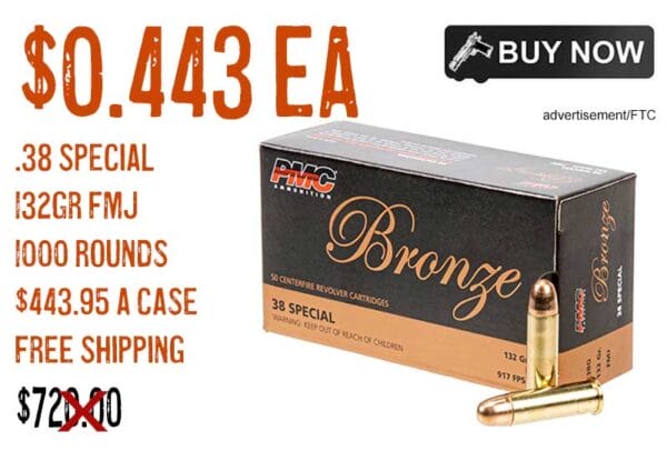 PMC Ammunition Bronze .38 Special 132Gr FMJ Ammo lowest price