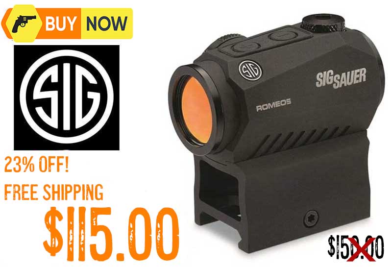 Sig Sauer Romeo5 SOR52001 1X20Mm Compact 2 MOA Red Dot Sight nov2025