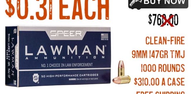 Speer Lawman 53826 Clean-Fire 9MM 147Gr TMJ Ammunition lowest price