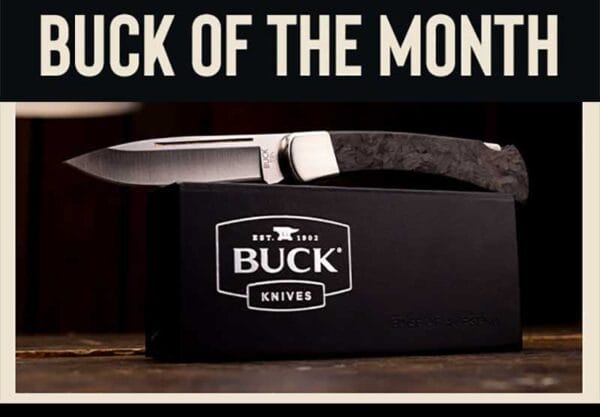 February 2024 Buck of the Month Limited Edition Buck model 110 Hunter