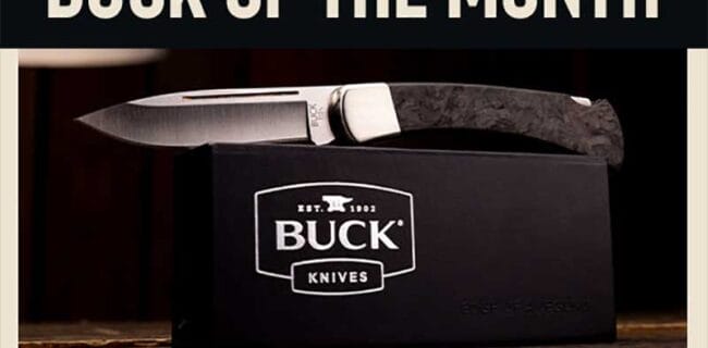 February 2024 Buck of the Month Limited Edition Buck model 110 Hunter