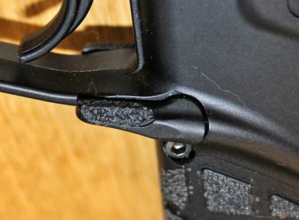 KelTec P17 has a paddle magazine release.