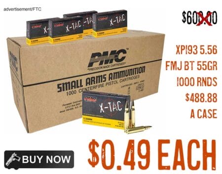 PMC XP193 5.56 Nato FMJ BT 55Gr Centerfire Rifle Ammunition lowest price