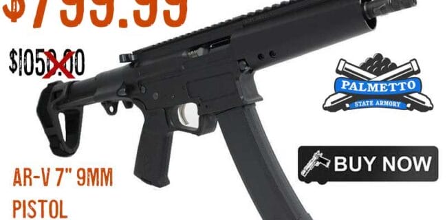 PSA AR-V 7" 9MM PDW PISTOL BLEM lowest price