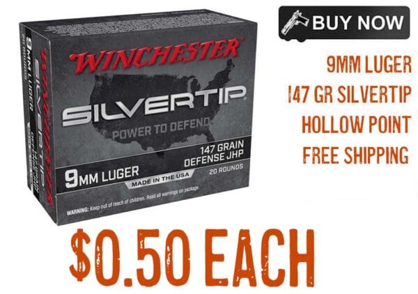 Winchester Ammo Super-X 9mm 147 grain Silvertip HP defensive ammo lowest price oct2024