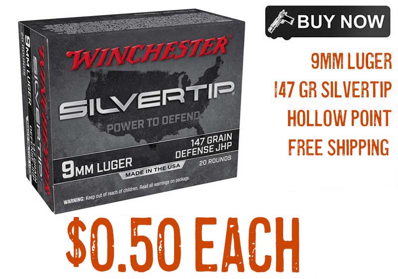 Winchester Ammo Super-X 9mm 147 grain Silvertip HP defensive ammo lowest price oct2024