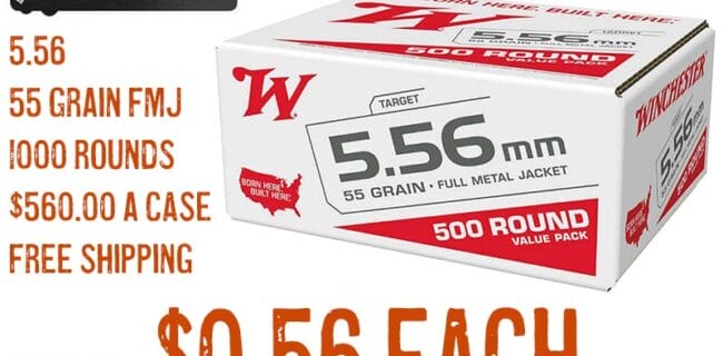 Winchester Usa 5.56 55 Grain Fmj ammunition lowest price